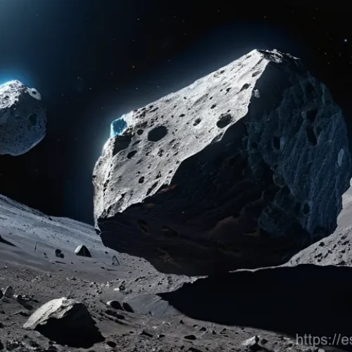 소행성 채굴 기술 - Here are three detailed image generation prompts in English, based on the provided text about astero...