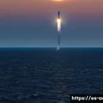 일론 머스크의 우주개발 비전 - **Prompt: The Ballet of a Reusable Rocket Landing**
    "A stunning, highly realistic photograph cap...